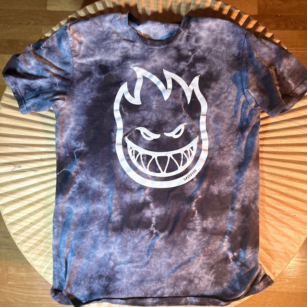 Spitfire Black and Bleach Tie-Dye